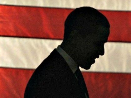 Obama against flag, silouette, profile REUTERSRamin Rahimian