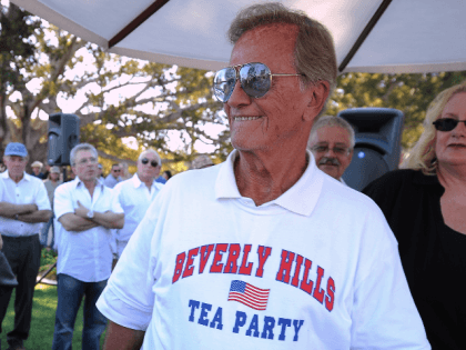 Singer Pat Boone attends a Tea Party