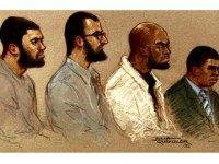 Tarik Hassane, Suhaib Majeed, Nyall Hamlett and Nathan Cuffy Artist's Sketch Tarik Hassane, Suhaib Majeed, Nyall Hamlett and Nathan Cuffy Artist's Sketch