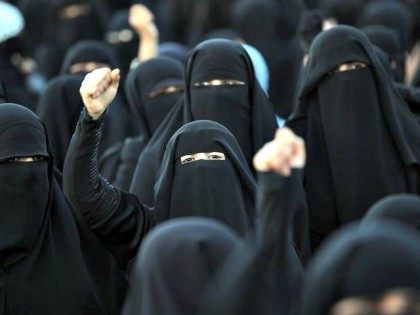 Women Protest in Hijab AFP