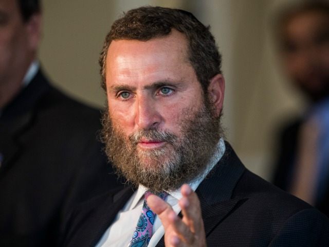 Rabbi Shmuley Boteach introduces New Jersey Governor and Republican presidential hopeful Chris Christie at Chabad House at Rutgers University, where both men expressed their opposition to President Obama's Iran deal on August 25, 2015 in New Brunswick, New Jersey. Christie and Boteach also also encouraged U.S. Senator Cory Booker (D-NJ) …