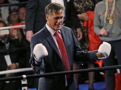 Former Republican presidential candidate Mitt Romney steps in to the ring with five-time h