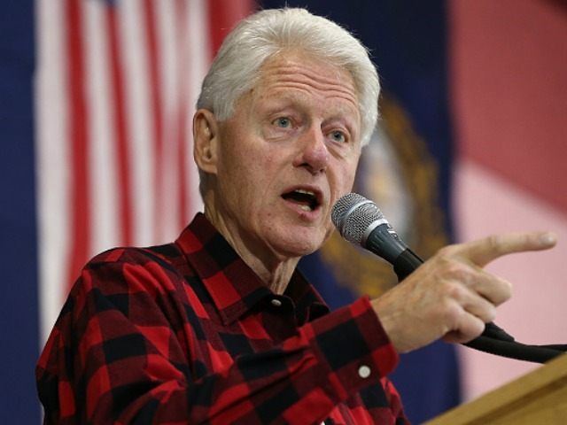 Former U.S. President Bill Clinton campaigns for his wife, Democratic presidential candida