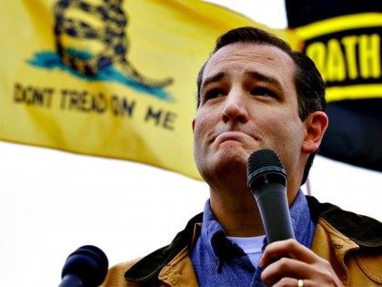 Tea Party Sen. Ted Cruz, R-Texas, speaks at a rally at the World War II Memorial in Washington Sunday, Oct. 13, 2013, as Senate leaders have taken the helm in the search for a deal to end the partial government shutdown and avert a federal default. The rally was organized …