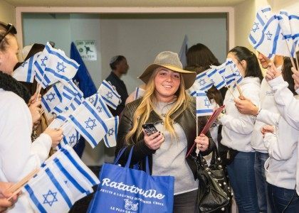 Jewish new immigrant from France, Alexandra Schneider, who is making Aliyah (Immigration t