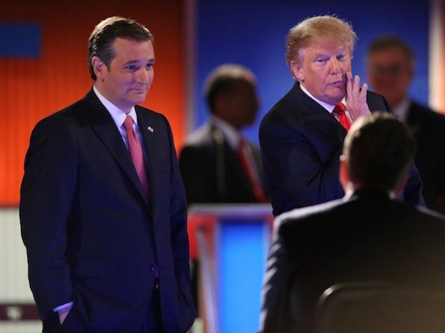 NORTH CHARLESTON, SC - JANUARY 14: Republican presidential candidates (L-R) Sen. Ted Cruz