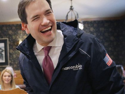 MANCHESTER, NH - FEBRUARY 08: Republican presidential candidate Sen. Marco Rubio (R-FL) s