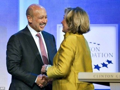 Hillary Clinton and Goldman Sachs CEO AP