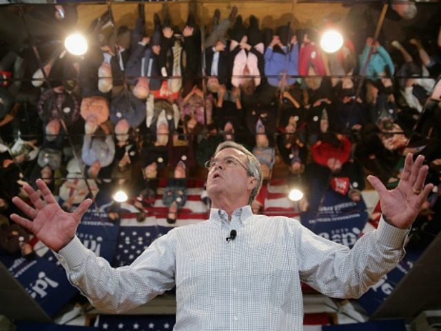 Republican presidential candidate Jeb Bush holds a campaign town hall meeting at the Alpin