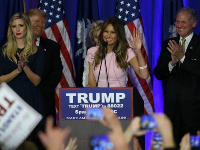 Melania Trump, wife of Republican presidential candidate Donald Trump, speaks at his elect