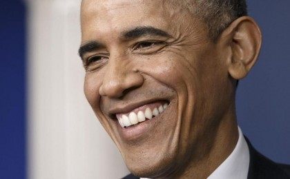 Obama Smiles AP