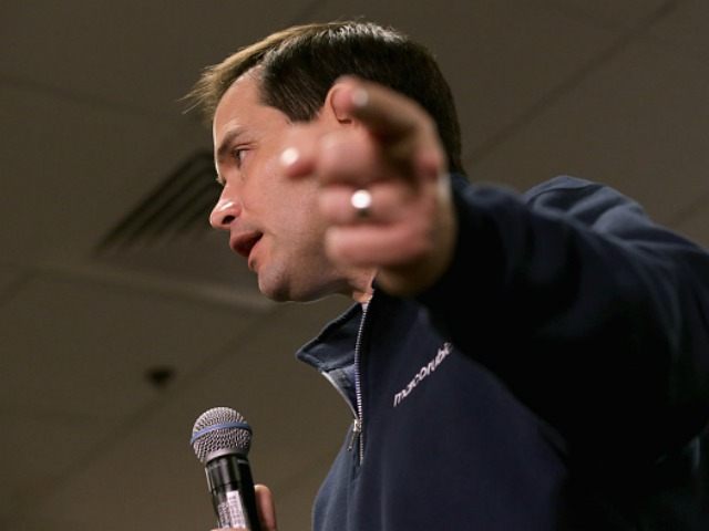 Republican presidential candidate Sen. Marco Rubio holds a campaign town hall event at the