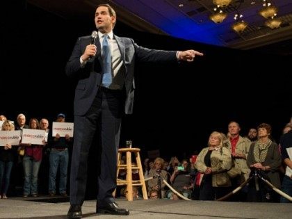 Republican presidential candidate, Sen. Marco Rubio February 22, 2016 in Reno, Nevada.