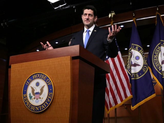 U.S. Speaker of the House Rep. Paul Ryan (R-WI) speaks during a news conference February 4