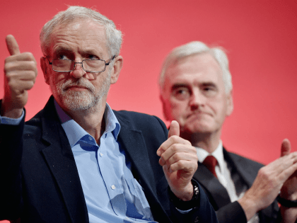 Labour party leader Jeremy Corbyn and Shadow chancellor John McDonnell