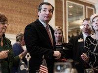 Republican presidential candidate Ted Cruz addresses a Republican women's organization at the Poinsett Club February 18, 2016 in Greenville, South Carolina.