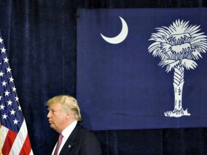 Trump in SC Flag Palm Tree