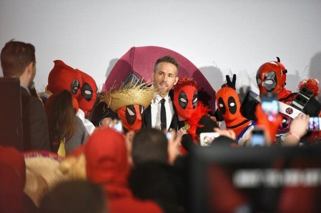 Actor Ryan Reynolds attends the "Deadpool" fan event at AMC Empire Theatre on February 8,