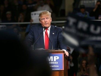 Republican presidential candidate Donald Trump speaks on February 17, 2016 in Sumter, Sout