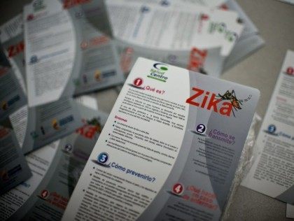 Brochures with information about the Zika virus are seen on February 10, 2016, in Cali, Co