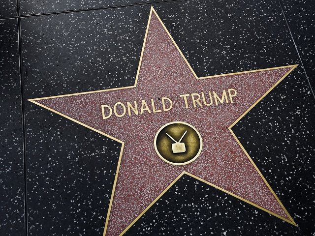 Republican presidential candidate frontrunner Donald Trump's star on the Hollywood Walk of Fame in seen, September 10, 2015 in Hollywood, California. Trump was awarded the star in 2007 in the television category. AFP PHOTO / ROBYN BECK (Photo credit should read ROBYN BECK/AFP/Getty Images)