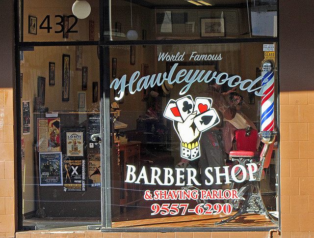Hawleywood's barber shop (Newtown grafitti / Flickr / CC)