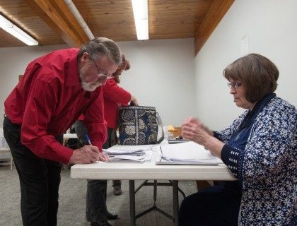 Alaska Caucus (Michael Dinneen / Associated Press)