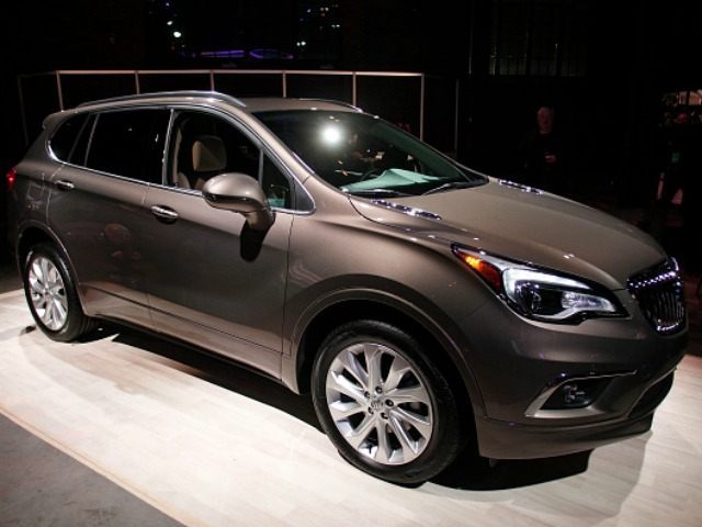 The 2016 Buick Envision crossover SUV, January 10th, 2016 in Detroit, Michigan. The Envision will be built in China and sold in the United States.