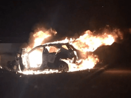 Burning car