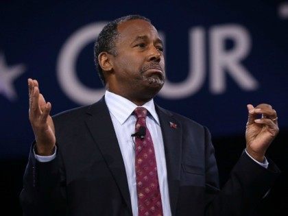 Republican presidential candidate Ben Carson speaks during CPAC 2016 March 5, 2016 in Nati