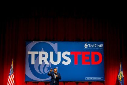 Republican presidential candidate, Sen. Ted Cruz (R-TX) holds a campaign rally ahead of the Kansas caucuses on March 02, 2016 in Overland Park, Kansas.
