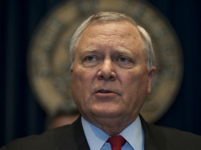 Georgia Gov. Nathan Deal answers questions from the media during a news conference at the Capitol building on February 11, 2014 in Atlanta, Georgia. An ice storm warning has been issued for the area through Thursday, with storms tonight expected to result in heavy ice accumulation. Widespread power outages are …