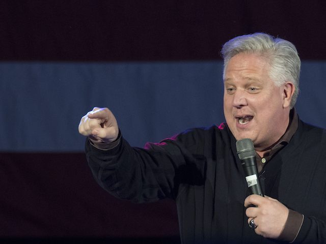 OKLAHOMA CITY, OK - FEBRUARY 28: Conservative talk radio host Glenn Beck endorses Republican presidential candidate Ted Cruz before Cruz made a speech to supporters during a campaign rally February 28, 2016 in Oklahoma City, Oklahoma. Cruz discussed his plans to improve the country and his commitment to uphold the …
