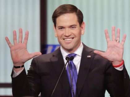 DETROIT, MI - MARCH 03: Republican presidential candidate Sen. Marco Rubio (R-FL) partici
