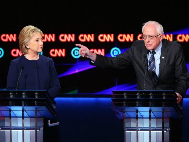 during the CNN Democratic Presidential Primary Debate at the Whiting Auditorium at the Cul