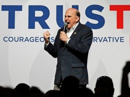 Rep Louie Gohmert (R-TX) speaks at a rally by Republican presidential candidate Sen. Ted C