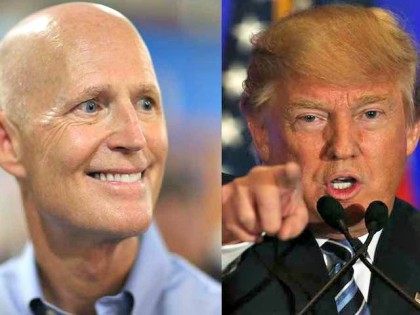 Rick Scott, Donald Trump JOE RAEDLEGETTY