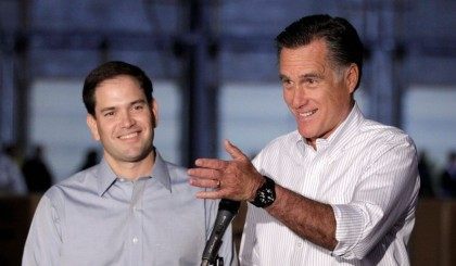 Rubio and Romney Campaign AP