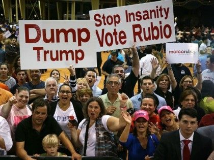 Supporters cheer during a rally for Republican presidential candidate Sen. Marco Rubio (R-