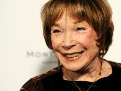 In this Tuesday, Oct. 28, 2014 photo, Shirley MacLaine, a cast member in "Elsa & Fred," po