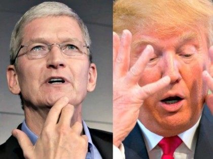 Tim Cook and Donald Trump AP Photos