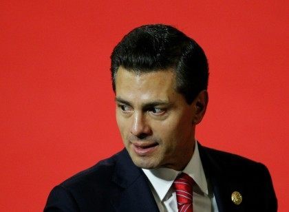 Mexican President Enrique Pena Nieto, pictured November 18, 2015, said he would seek a "constructive dialogue" with whoever is elected the next US president on November 8