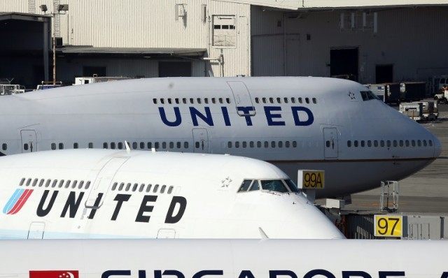 United Airlines planes sit on the tarmac at San Francisco International Airport on January