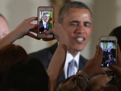 U.S. President Barack Obama delivers remarks during a reception for Women's History M