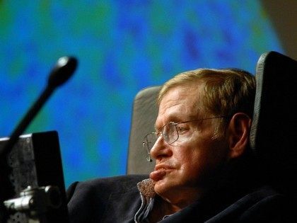 World reknown british astrophysicist Stephen Hawking delivers a lecture on the origin of the universe to coincide with the announcement of the 'Next Einstein' initiative, on May 11, 2008, on the outskirts of Cape Town.