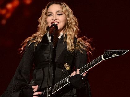NASHVILLE, TN - JANUARY 18: Singer Madonna performs during her 'Rebel Heart' tour at Bridgestone Arena on January 18, 2016 in Nashville, Tennessee. (Photo by John Shearer/Getty Images)