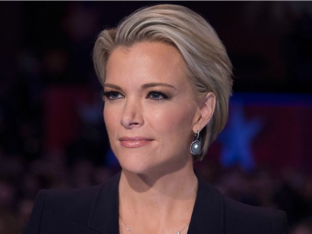 FOX news host Megyn Kelly looks on during the Republican Presidential debate sponsored by