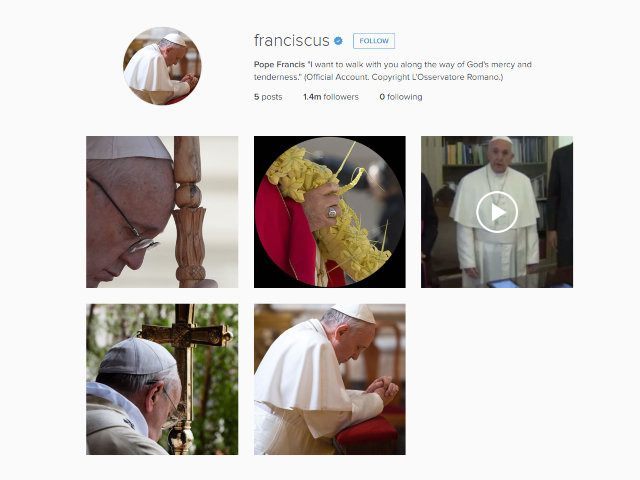 pope francis gains one million instagram followers in first 12 hours - i want a million followers on instagram
