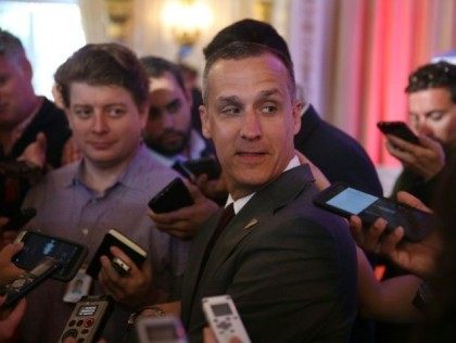 Corey Lewandowski, campaign manager for Republican presidential candidate Donald Trump, pictured March 11, 2016, was arrested