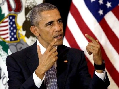President Barack Obama responds to questions at the University of Chicago Law School, wher